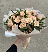 Букет Кремовые розы Латте в Бузиновской