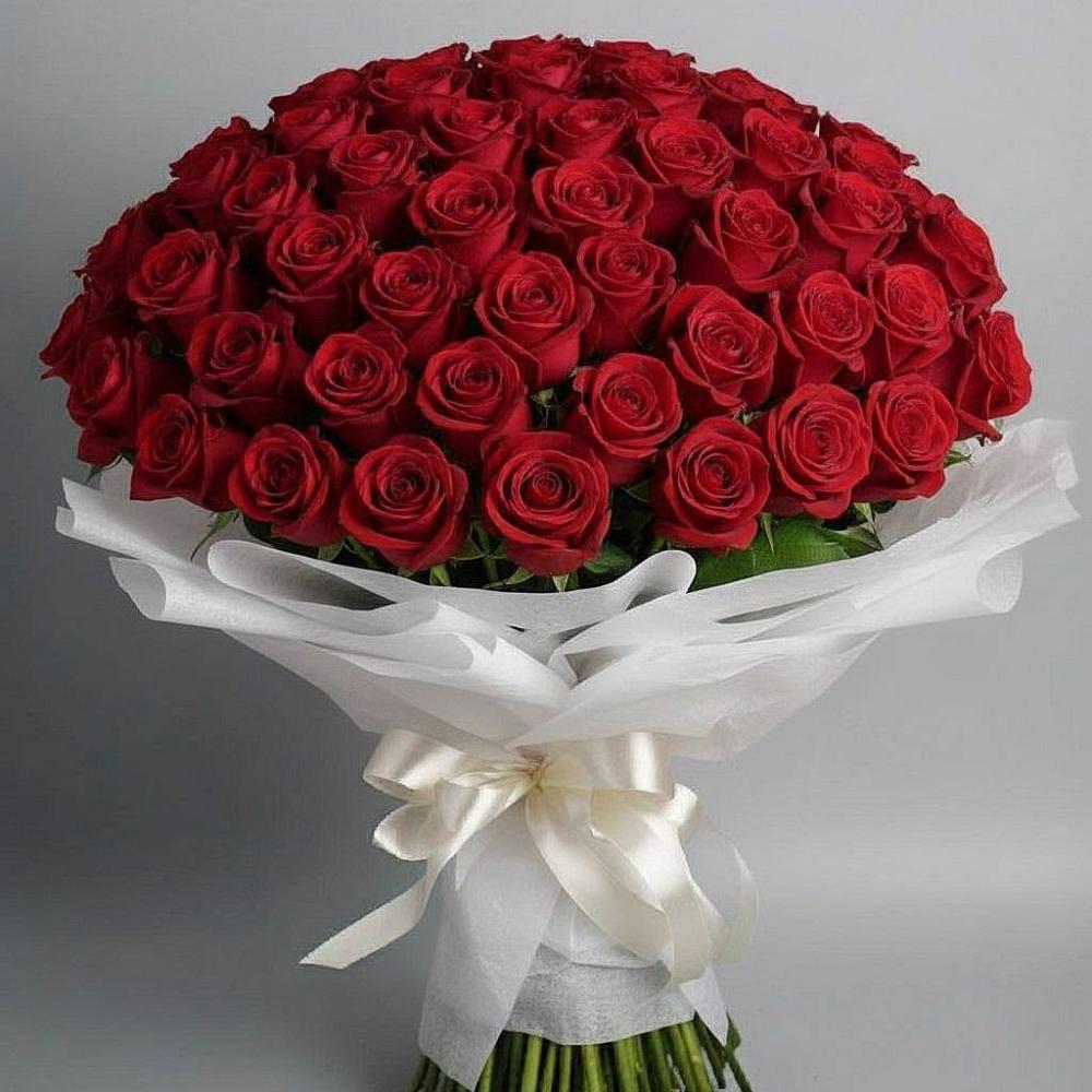 Букет 101 Красная роза Блэк Мэджик в Бузиновской