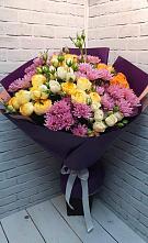 Букет цветов из:  Хризантемы и Розы в Бузиновской