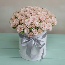 Цветочная композиция из Розы в шляпной коробке в Бузиновской