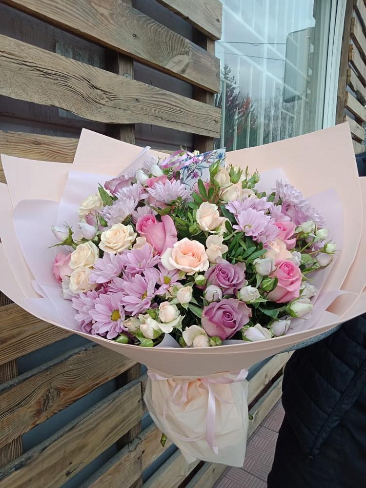 Букет цветов из: Розы и Хризантемы в Бузиновской