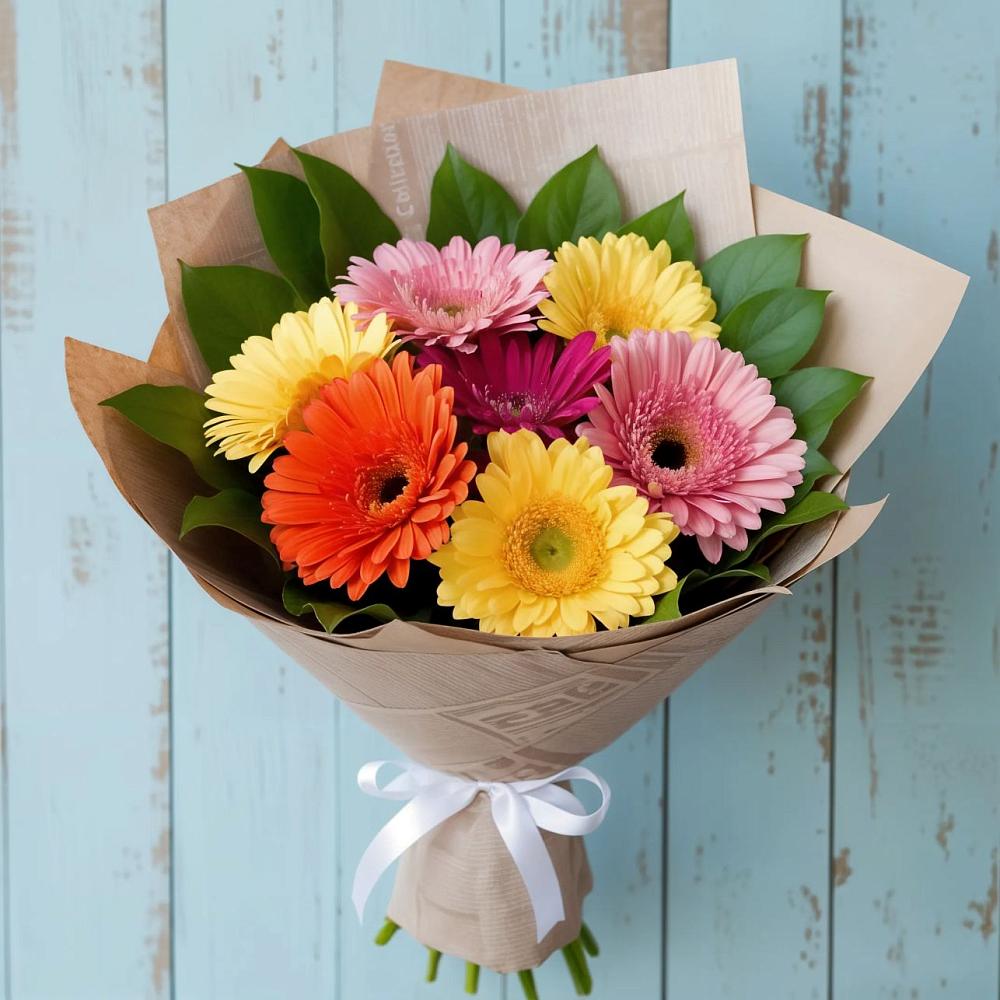 Букет цветов из: Герберы в Бузиновской
