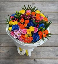 Букет цветов из:  Розы и Хризантемы в Бузиновской