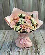 Букет цветов из:  Гвоздики, Розы и Хризантемы в Бузиновской