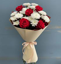 Букет цветов из:  Розы и Хризантемы в Бузиновской