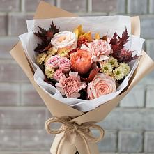 Букет цветов из:  Гвоздики, Хризантемы и Розы в Бузиновской