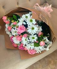 Букет цветов из:  Розы и Хризантемы в Бузиновской