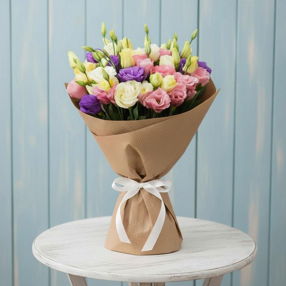 Букет цветов из: Лизиантусы в Бузиновской