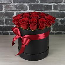 Цветочная композиция из Розы в шляпной коробке в Бузиновской