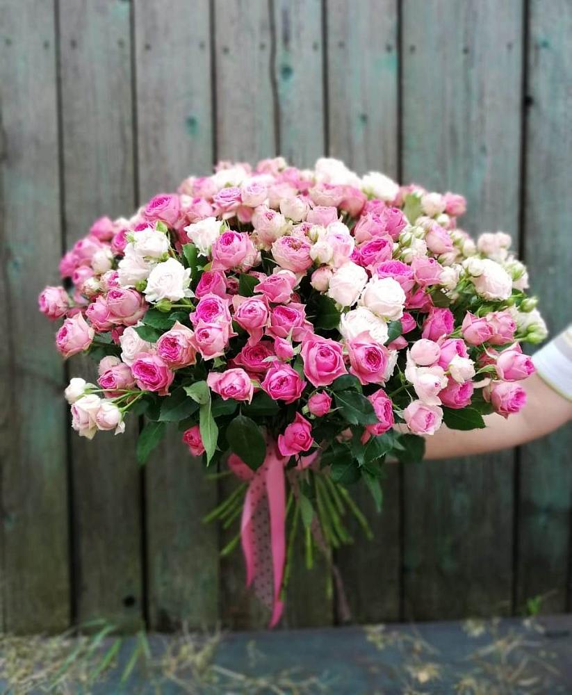 Букет Розовые кустовые розы Натали и Лав Лидия в Бузиновской