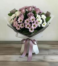 Букет цветов из:  Хризантемы и Розы в Бузиновской