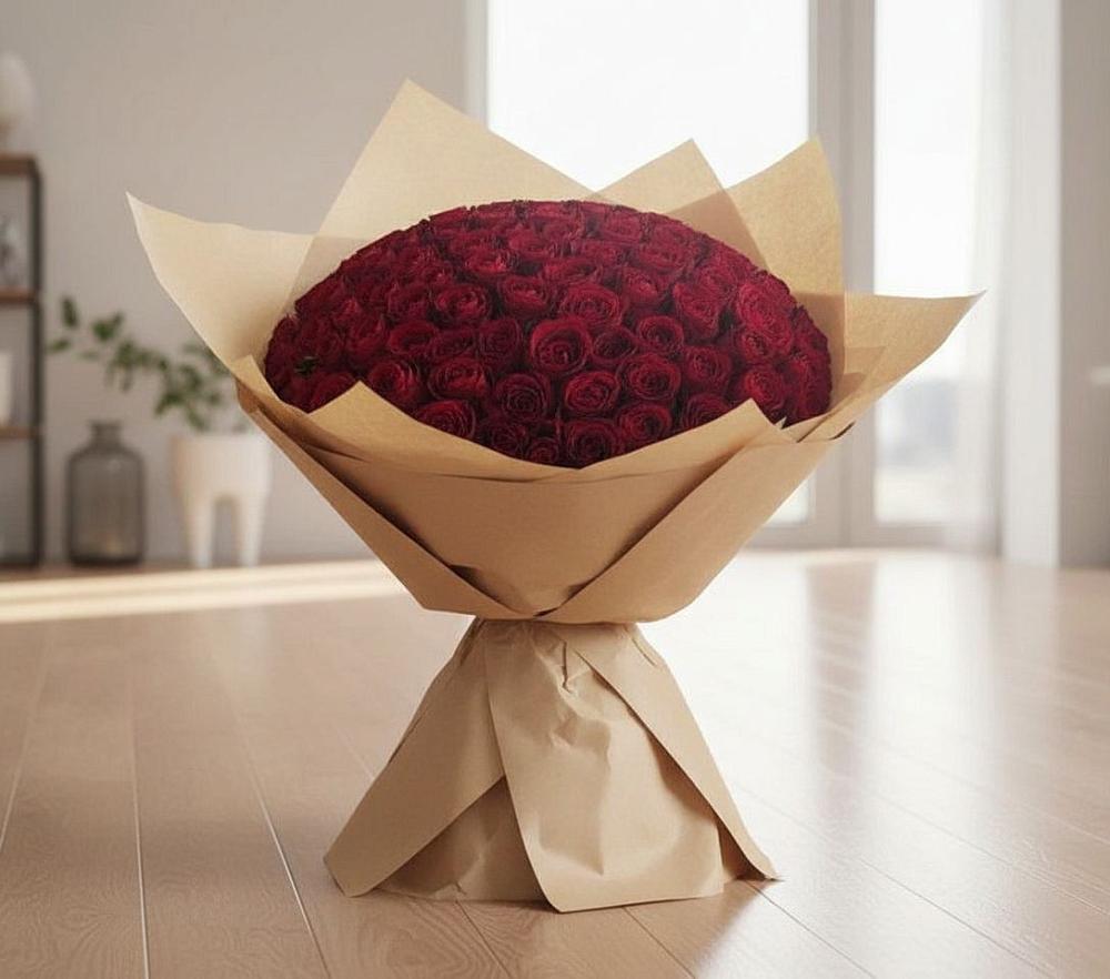 Букет 101 Красная роза в Бузиновской