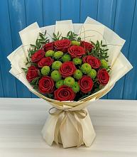 Букет цветов из:  Розы и Хризантемы в Бузиновской