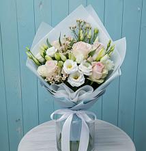 Букет цветов из:  Розы и Лизиантусы в Бузиновской