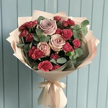 Букет цветов из:  Гвоздики и Розы в Бузиновской