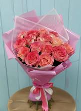 Букет 15 Розовых роз Равель в Бузиновской