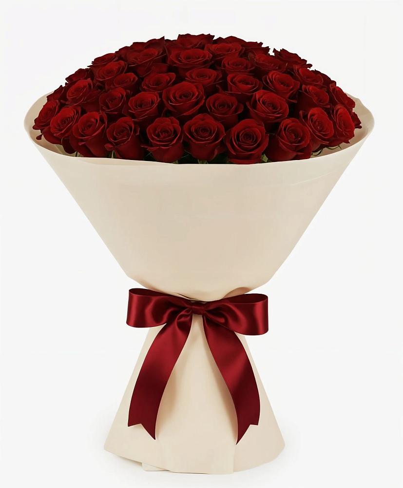 Букет 101 Бордовая роза Блэк Бакарра в Бузиновской