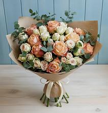 Букет цветов из:  Альстромерии и Розы в Бузиновской